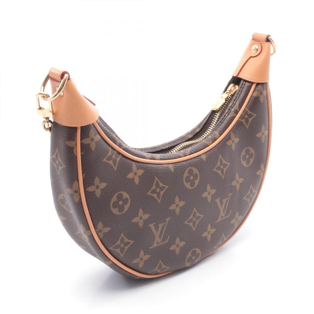 Louis Vuitton Brown Loop Shoulder Monogram Canvas Bag Leather